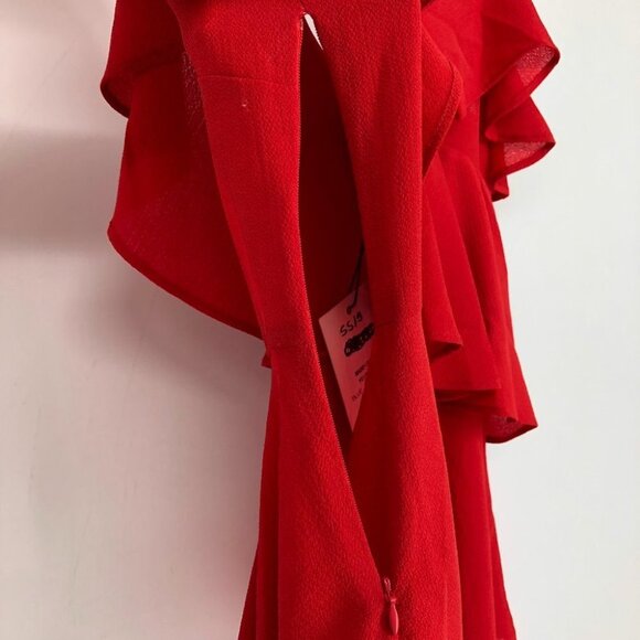 NWT Maddison Red One Shoulder Ruffle Layered Top size 6 - Picture 6 of 16
